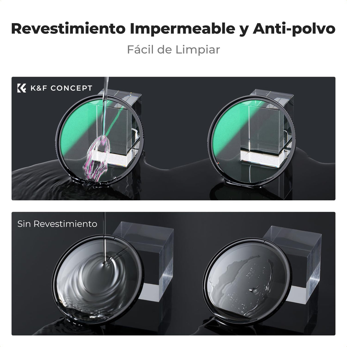 K&F CONCEPT Nano-Xcel 2 Pack 49MM Filtros Black-Mist 1/8+ Filtro Difusión 1/4 con 28 Capas de Revestimiento Nano de Vidrio Óptico para Suavizador de Retrato Imagen y Vídeo