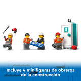 LEGO City Grúa de Obra Móvil Amarilla de Juguete de Construcción, Regalo para Niños y Niñas de 9 Años o Más, Juego Creativo con Vehículos, 4 Minifiguras de Obreros para el Juego de rol 60409