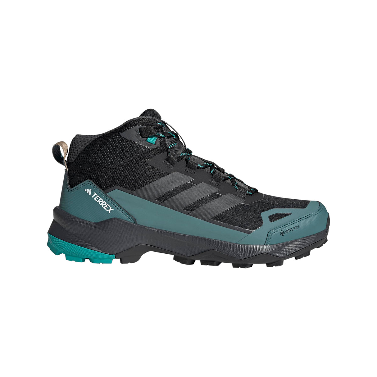 adidas Terrex Skychaser AX5 Mid Gore-Tex Hiking Shoes, Zapatos de Senderismo Hombre, Core Black/Carbon/Pure Teal, 42 EU