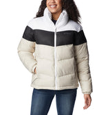 Columbia Puffect Color Blocked Jacket Chaqueta, Mujer, Piedra Oscura, Negro, Blanco, S
