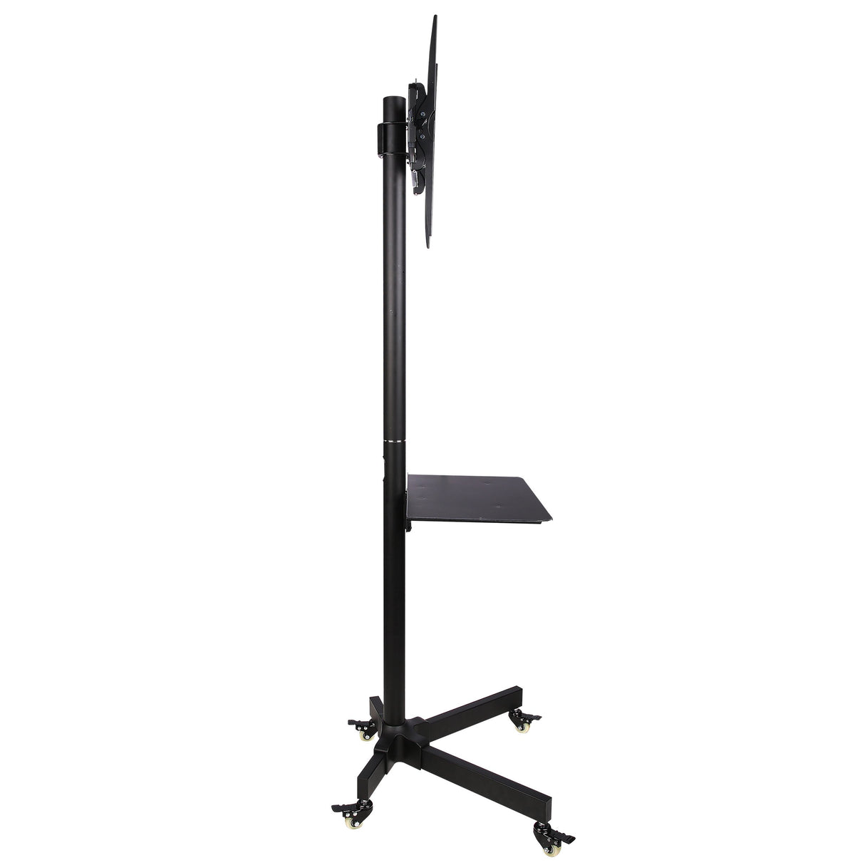 Ergosolid Falco-24 - Soporte de Suelo para TV, con Ruedas para Pantallas LCD LED y TV Curvas de 23"-55", Capacidad de Carga 25 kg, Negro