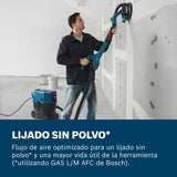 Bosch Professional GTR 55-225 - Lijadora de pared de yeso (550 W, plato lijador Ø 215 mm, hoja Ø 225, extensión incl. 170 cm, en maletín)