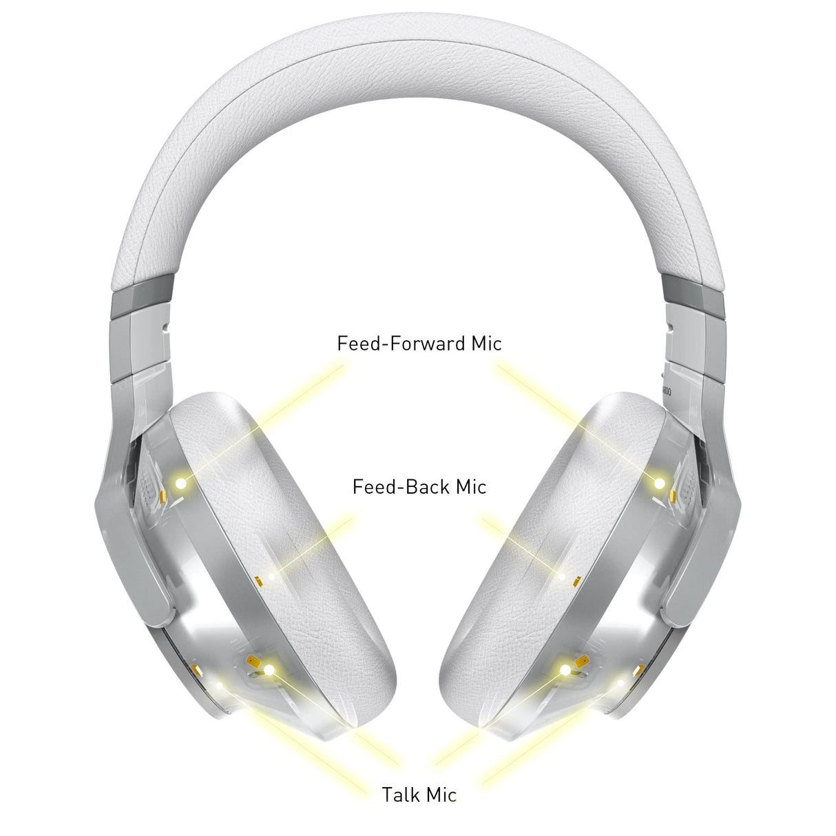 Technics EAH-A800E-S Auriculares Inalámbricos Bluetooth Over Ear, con Cancelación de Ruido y Micrófono, Hasta 50 Horas de Reproducción, Plata