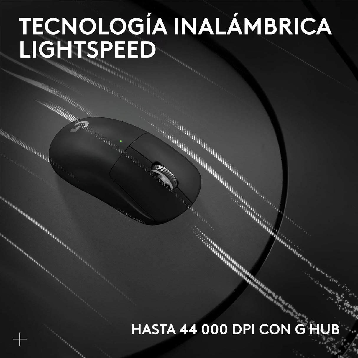 Logitech G PRO X SUPERLIGHT 2, Ratón inalámbrico para gamingratón Pro-Grade de 60 g con 5 botones programables, sensor de 44 000 DPI, velocidad de respuesta de 8 kHz, carga USB-C para PC/Mac - Negro