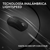 Logitech G PRO X SUPERLIGHT 2, Ratón inalámbrico para gamingratón Pro-Grade de 60 g con 5 botones programables, sensor de 44 000 DPI, velocidad de respuesta de 8 kHz, carga USB-C para PC/Mac - Negro