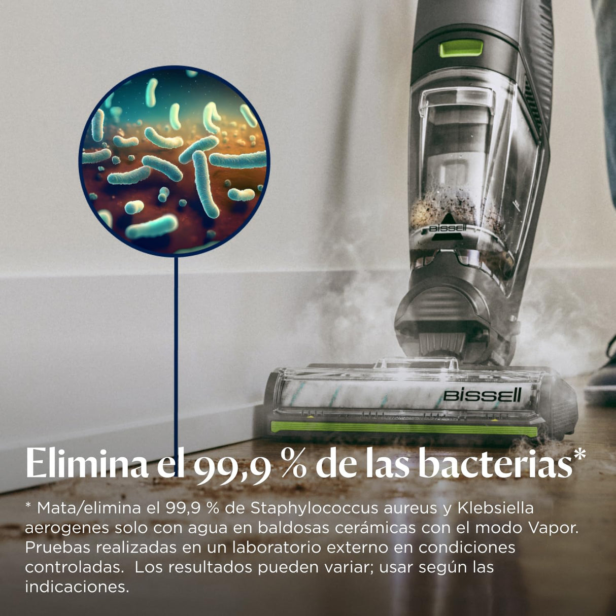 Bissell CrossWave HydroSteam Pet, Aspiradora de Mano con Cable, Aspira, Mopa y Seca, Escoba Vertical Potente, con Modo de Vaporeta, Ideal para Dueños de Mascotas, Limpieza Multisuperficie, 3517N