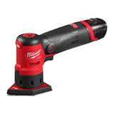 Milwaukee - Lijadora excéntrica inalámbrica M12 FUEL FDSS-422X con bandeja de lijado en forma de penta, 12 V, 4 Ah
