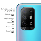 OPPO A94 5G + Pack de Regalo (USB 3.1 Type-C) - Smartphone 128GB, 8GB RAM, Dual SIM, Pantalla 6,43”, Cámara 48MP+8MP+2MP+2MP, Batería 4310mAh, Carga Rápida 30W – Azul