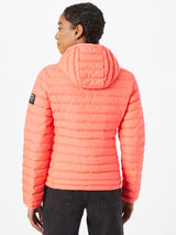 ECOALF - Abrigo Mujer Atlanticalf, de Poliéster Reciclado, con Cuello Redondo, Relleno de Fellex, Ultraligero y Cómodo, Chaqueta Mujer, Talla M, Color Rosa Ácido