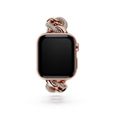 Swarovski Correa de cadena, Para Apple Watch® 40 mm y 41 mm, Tono oro rosa, Acabado tono oro rosa