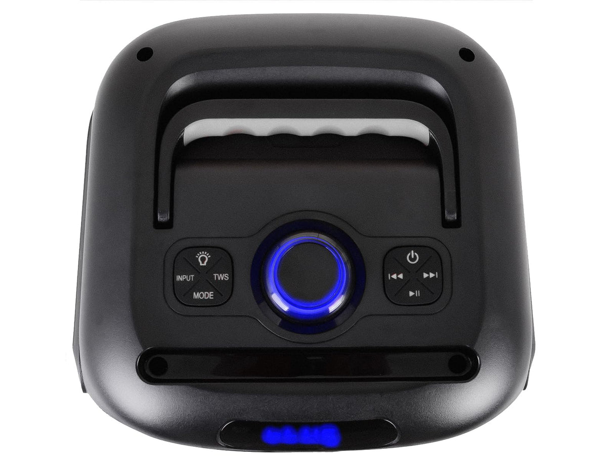 Trevi XF 215 KB - Altavoz portátil inalámbrico de 60 W, Altavoz portátil con USB, Micro SD, Line IN y función TWS, Ideal para Fiestas y Karaoke, micrófono con Cable y batería integrada