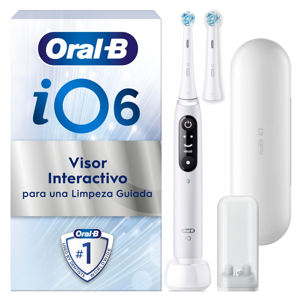 Oral-B iO 6N Cepillo De Dientes Eléctrico, Blanco, Estuche De Viaje