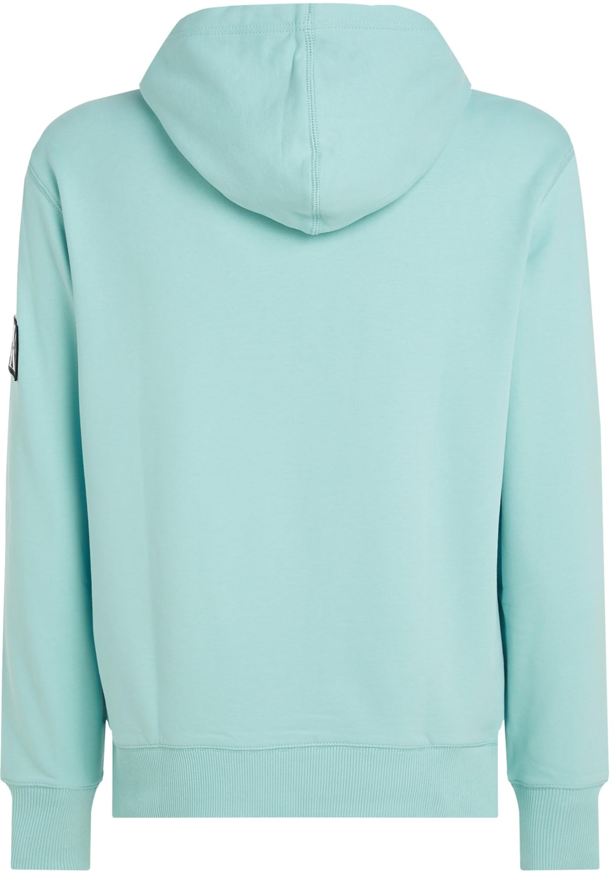 Calvin Klein Hoodie Hombre Badge con Capucha, Azul (Fresh Mint), S