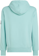 Calvin Klein Hoodie Hombre Badge con Capucha, Azul (Fresh Mint), S