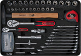 KS Tools 911.0628 1/4" + 1/2“ Maletín de herramientas de electricista, 128 pzs.