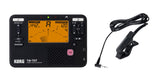 Korg TM70 Metrónomo y Afinador Cromático Combinados con Micrófono de contacto - Negro