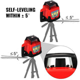 BuoQua Nivel Láser Auto-nivelante Rojo, 250 m Máximo Rango, IP54 Rotatorio Impermeable, Temperatura -20 °C - 45 °C para Construcción