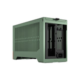 Fractal Design Terra Jade - Wood Walnut Front Panel - Small Form Factor - mITX Gaming Case – PCIe 4.0 Riser Cable – USB Type-C - Anodized Aluminum Panels
