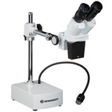 Bresser Biorit ICD-CS - Microscopio estéreo (5 x -20x, 3 Lentes Intercambiables, LED y Distancia de Trabajo de 230 mm)