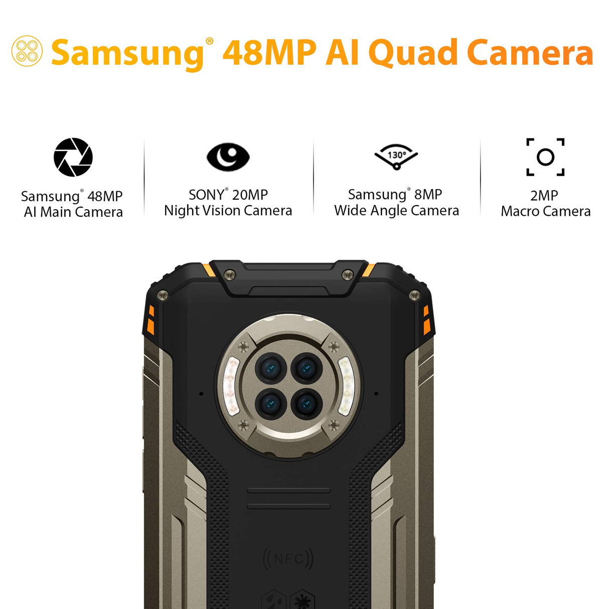 DOOGEE S96 Pro Teléfono Móvil Resistente 4G,IP68 Smartphone Impermeable【8GB RAM+128GB ROM】con NFC,Batería 6350mAh,Carga Inalambrica,Rápida 24W,Cuatro Cámara 48MP,Pantalla 6.22”,Android 10