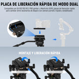 NEEWER 78" Trípode Vídeo de Fibra Carbono con Cabezal Fluido, Trípode de Bloqueo Liberación con 6 Nivel Contrapeso, 4 Nivel Amortiguación de Giro/Inclinación, Placa QR Modo Dual, Máx Carga 18lb, LL55