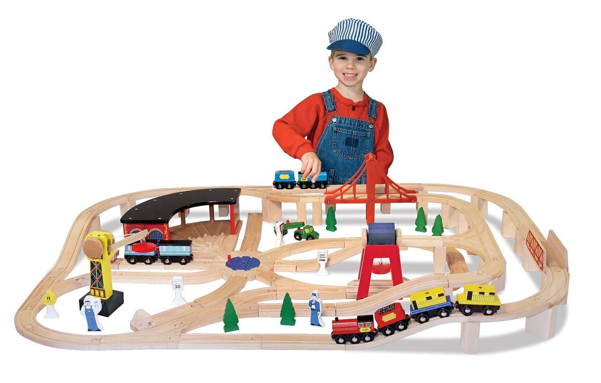 Melissa & Doug - Juego de Tren de Madera (10701)