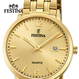 Festina Reloj Mujer F20514/3 Acero Clasico Caja de Acero Inoxidable 316l Dorado Correa de Acero Inoxidable 316l Dorado