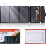 Yard Force Cargador Solar portátil de 21 W con 2 Puertos USB, batería incorporada de 13000 mAh, para Cargar Dispositivos USBiPhone, Android, MacBook, LX PB21, Negro