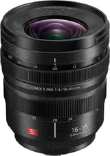 Panasonic LUMIX S Pro S-R1635E - Objetivo (F4, 16-35 mm, filtro de 77 mm, resistente a salpicaduras de agua y protección contra el frío) negro