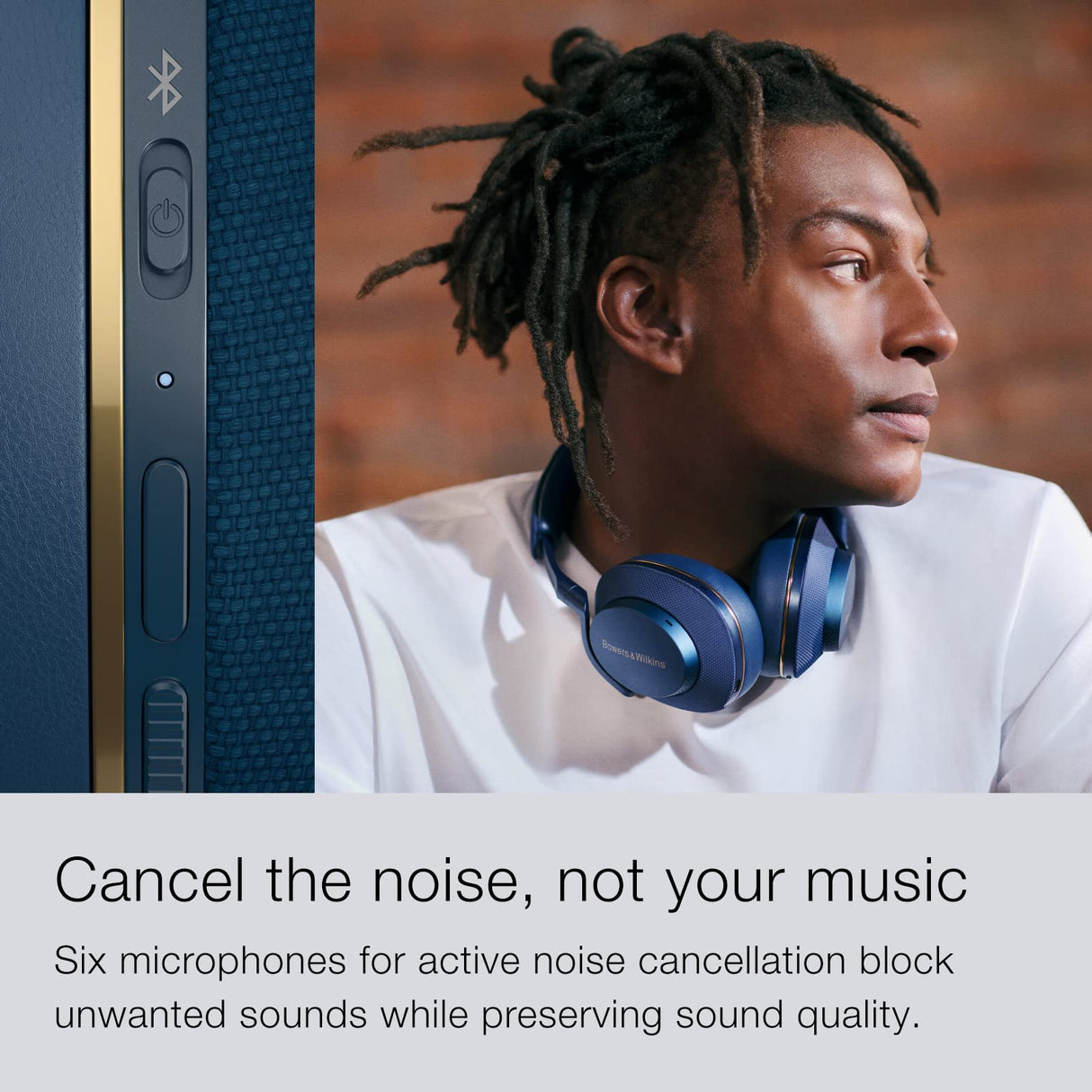 Bowers & Wilkins PX7 S2 - Auriculares inalámbricos con cancelación de Ruido con Bluetooth 5.0 y Carga rápida, 30 Horas de reproducción y micrófono Integrado, Color Azul