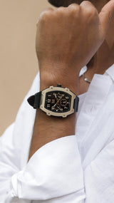 ICE-WATCH - Ice boliday Black Rose-Gold - Reloj Negro para Hombre con Correa de Silicona - 023315 (Medium)