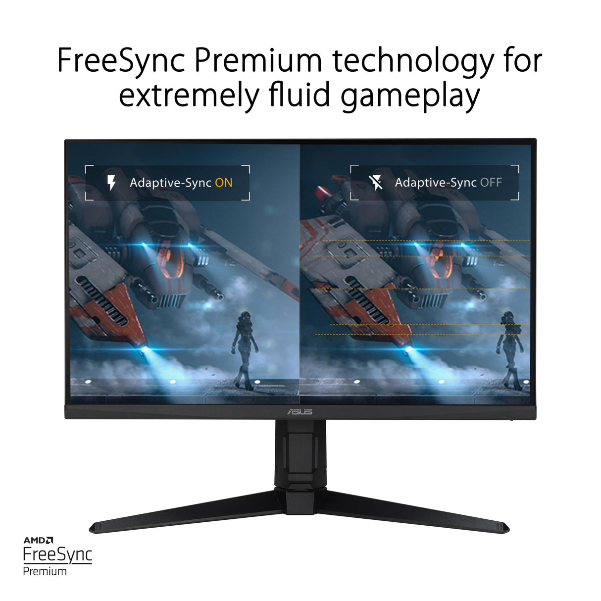 ASUS Monitor de juegos TUF Gaming VG27AQML1A 27" (QHD (2560x1440), overclock de hasta 260Hz (240Hz nativo), ELMB Sync, FreeSync Premium, 1ms (GTG), Overdrive Variable, 100% sRGB, DisplayHDR 400)