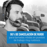 Jabra BlueParrott Nuevo B450-XT – Auricular Bluetooth Monoaural Over-Ear – Cancelación de Ruido al 96% – Control de Voz para Viajes en Carretera y Entornos de Alto Ruido – Negro