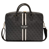 GUESS - Rayas impresas de 4 G, bolsa unisex para adulto, descripción del check, Negro, Check Description