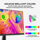 KOORUI 24" FullHD Monitor Gaming 165Hz (1ms MPRT, 1920x1080, 3000:1, 85% DCI-P3, AdaptiveSync, Flicker-Free, Low Blue Light, Eye Care, Inclinación VESA 75x75mm)