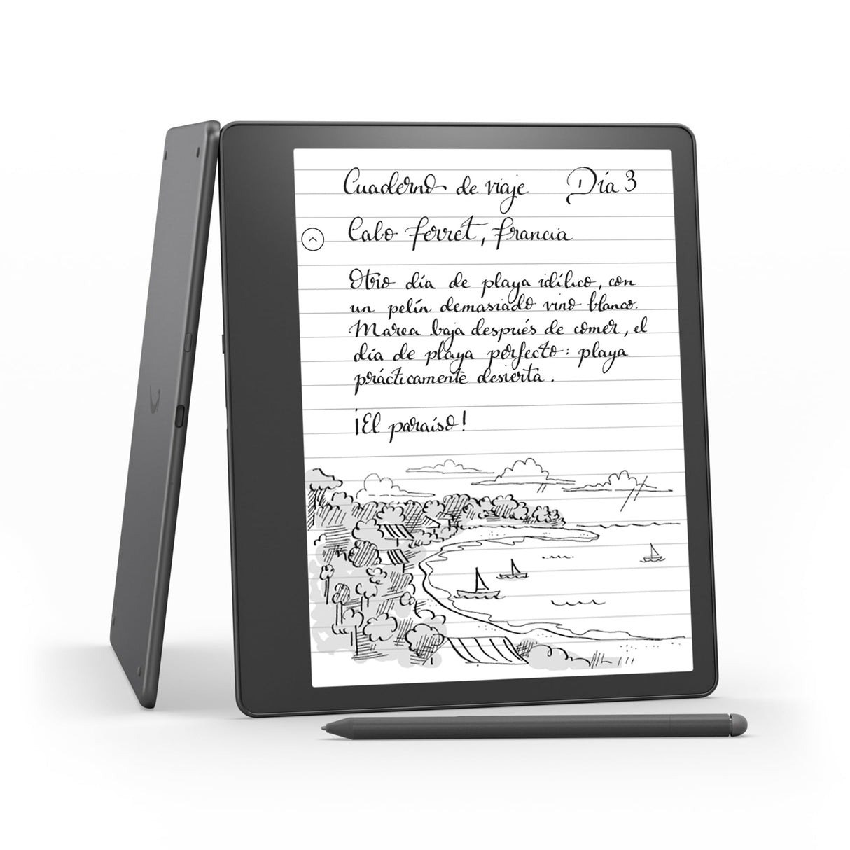 Kindle Scribe (2022), el primer Kindle que a la vez es un cuaderno digital, todo en uno, con 16 GB de almacenamiento y una pantalla Paperwhite de 10,2" y 300 ppp | Con el lápiz básico