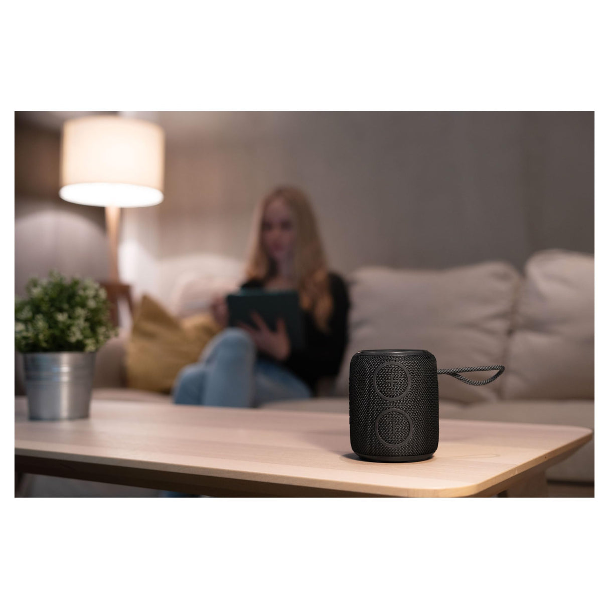 SENCOR Sirius 2 Mini Black, Altavoz Bluetooth 16W, IPX7 Resistente al Agua, 360° Sonido, LED Multicolor, Negro