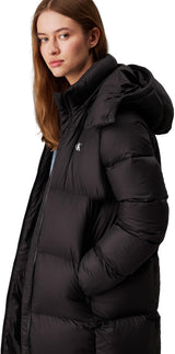 Calvin Klein Abrigo Mujer Down Long Puffer impermeable, Negro (Ck Black), XL