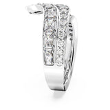 Swarovski Anillo de cóctel Hyperbola, Swarovski Zirconia, Tallas Mixtas, Baño de Rodio