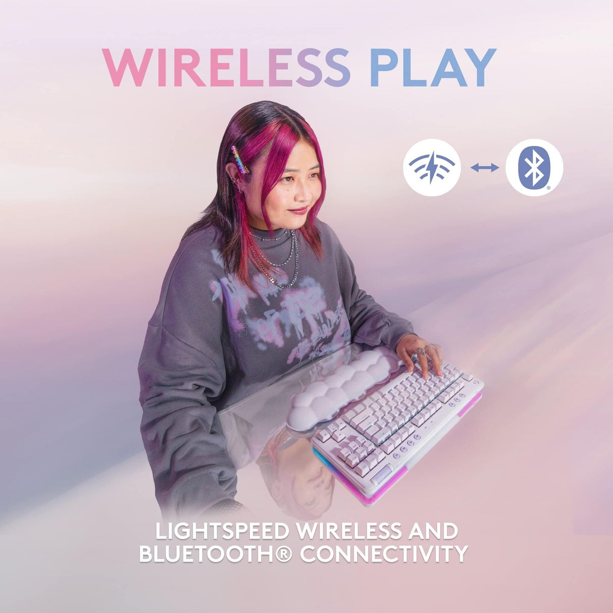 Logitech Klawiatura Aurora G715 Tactile, Bluetooth, USB (920-010465)