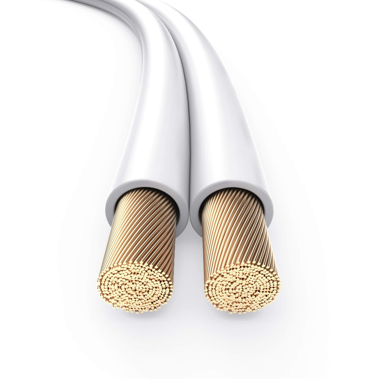 PureLink cable de altavoz cable de altavoz OFC 2x4,00mm² 0,20mm, 50,0m, cable de cobre puro para recintos de alta fidelidad subwoofers, cable de audio con etiquetado de polaridad, blanco