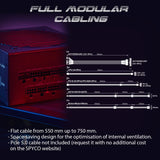 SPYCO - Fuente de Alimentación Gaming 1000 W, 80 Plus Platinum, Totalmente Modular, Ventilador Silencioso, Condensadores Japoneses 105°C, Puerto PCIe 5.0, Negro