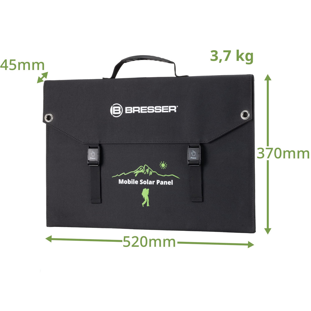 Bresser Cargador solar de 90 W con 1 CC y 3 puertos USB-A, incluye conector USB-A hembra con QC3.0 para carga rápida, panel solar como cargador para smartphones, estaciones de alimentación, etc.