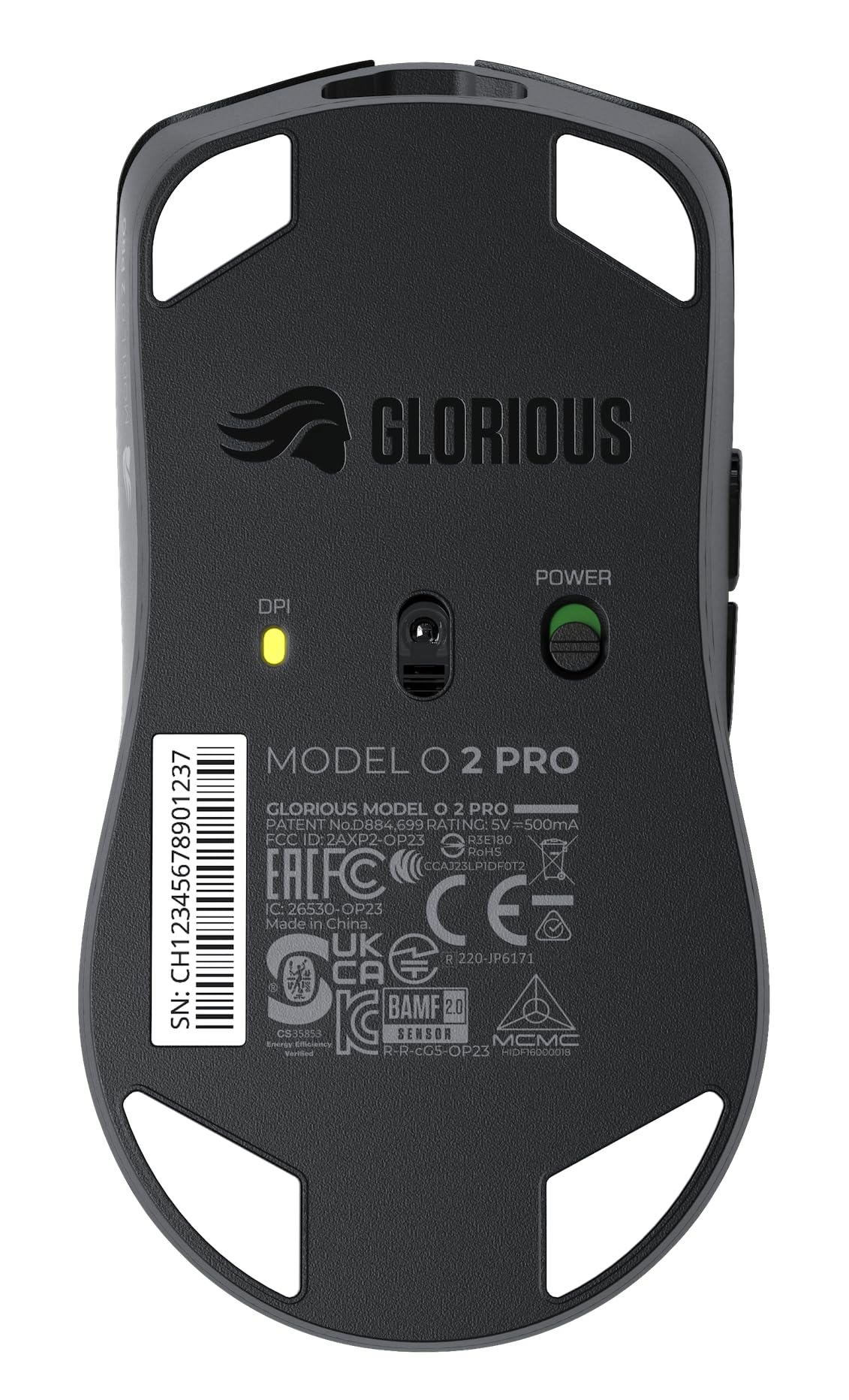 Glorious Gaming Model O 2 PRO Ratón gaming inalámbrico - 2,4 GHz 1 ms de retardo, 100M clics, 57 g ultraligero, gran batería, sensor PPP 26K, RGB, ambidiestro, 6 botones, deslizadores de PTFE - Negro