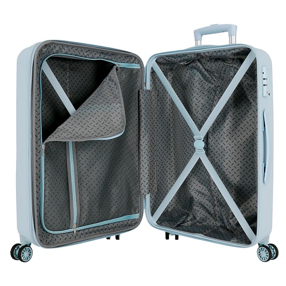 Pepe Jeans Dalma Maleta Mediana Azul 48x70x26 cms Rígido 2,5 kgs Cierre TSA ABS 2,5 kgs 81 L by Joumma Bags