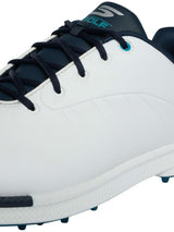 Skechers Hombre Entrenadores De Ritmo Go Golf, White/Navy/Blue, 43 EU