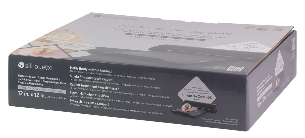 Silhouette America ESMTBLK - Alfombrilla de corte electrostática, 30,5 x 30,5 cm, color negro
