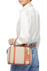 Geox D Zene S A, Bolsa para Mujer, Beige/Orange, Talla única