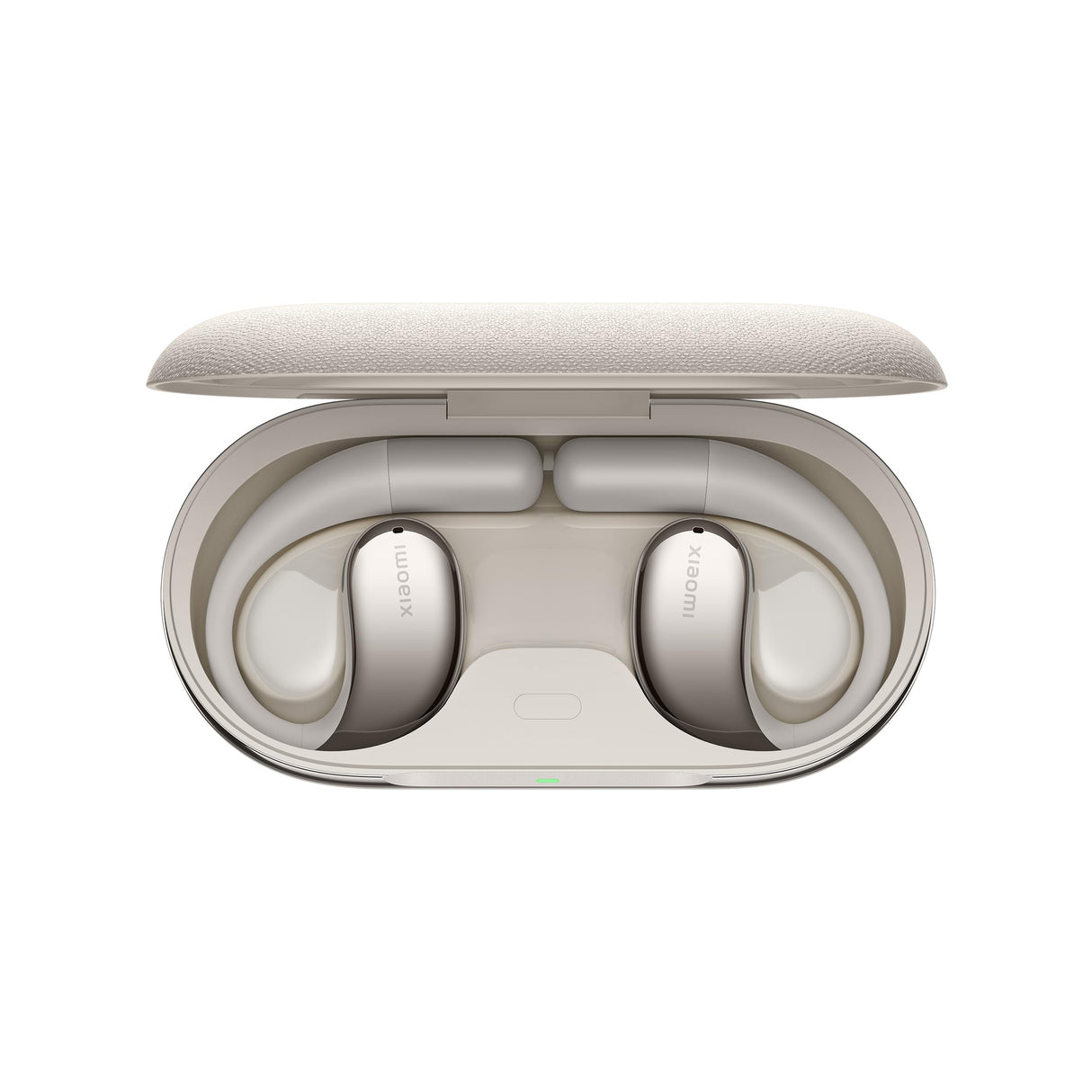 XIAOMI OpenWear Stereo - Auriculares inalámbricos, cancelación de Ruido, Driver dinámico, Doble micrófono, 7.5 Horas de autonomía y 38,5 Horas con el Estuche de Carga, Beige (Versión ES)