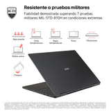 LG gram Pro 16Z90TR-E.AD88B Portátil 16", Windows 11, Intel Core Ultra7 255H, 32GB RAM, 1TB SSD, NVIDIA RTX5050, Pantalla IPS, (2560x1600), 1.360 g, 27 Horas, Negro